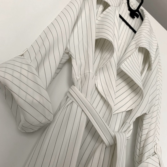 Trench coat with white pin stripes - Picture 1 of 2